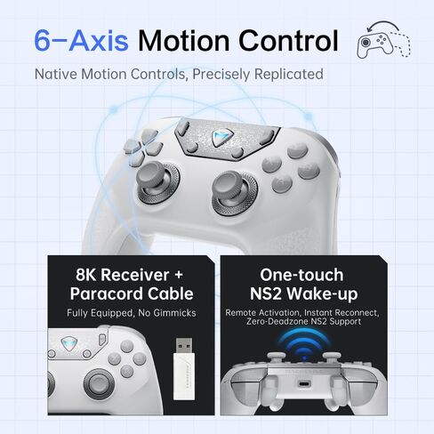 Machenike F1 8000Hz Wireless PC Controller, TMR Joysticks, 6 Macro Keys in Kuwait