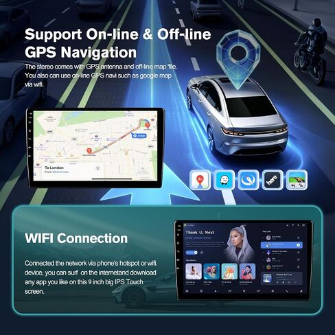 9 Inch Car Radio Stereo for Ford F150 1997-2003 with Wireless Carplay in Kuwait