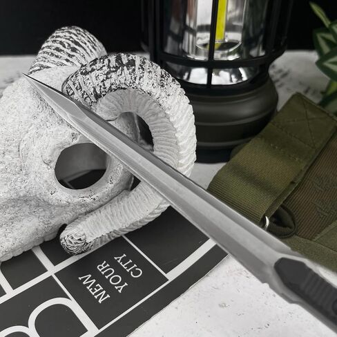 HUAAO Outdoor Fixed Blade Knife With Kydex Sheath, 440C Stainless Steel&Aluminum Handle,Perfect for Everyday Carry Fishing, Hiking, Camping,Birthday Gift for Men in Kuwait