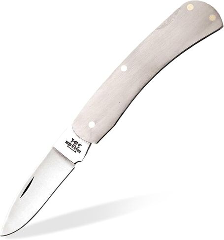 Bear & Son – Manual 2.25" Folding Pocket Knife | 440 Stainless Steel Clip-Point Blade w/Polished Handle - No Pocket Clip | Slim Lightweight EDC Knife for Men, Pocket Tool for Outdoor & Everyday Carry in Saudi Arabia