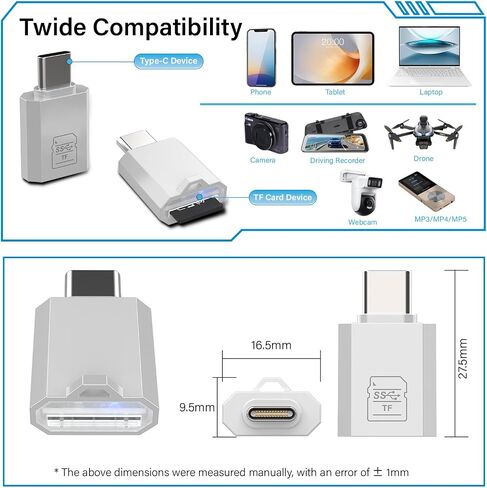 Type-C Mobile Card Reader SD Card Reader OTG Flash Drive TF Card SD Card Camera Transfer Multi-System Compatible in Saudi Arabia