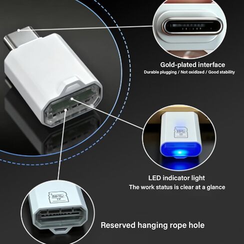 Type-C Mobile Card Reader SD Card Reader OTG Flash Drive TF Card SD Card Camera Transfer Multi-System Compatible in Saudi Arabia