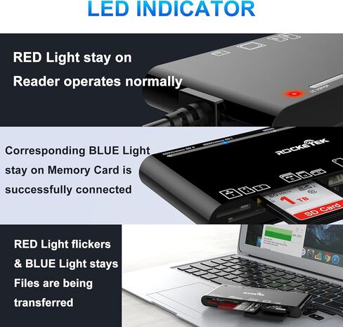 USB C Memory Card Reader, 7-in-1 SD TF CF XD MS Card Reader 5Gbps in Kuwait