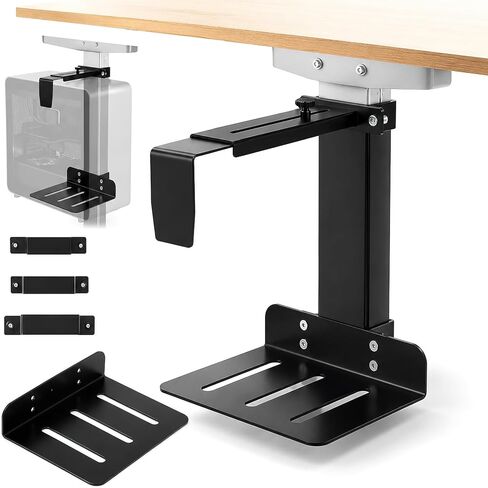 Under Desk PC Mount, PC Mount Stand Under Desk Fits 3 Desk Leg Sizes in Saudi Arabia