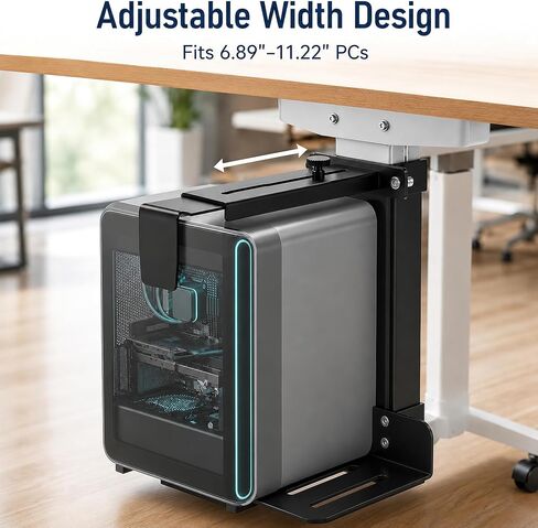 Under Desk PC Mount, PC Mount Stand Under Desk Fits 3 Desk Leg Sizes in Saudi Arabia