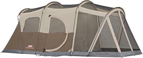 Coleman WeatherMaster Camping Tent with Screened Porch, Weatherproof Tent with Screen Room, Rainfly & Carry Bag Included, Made Without PFAS Chemicals in Kuwait