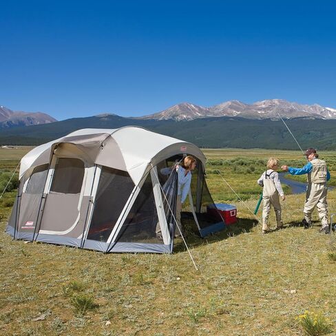 Coleman WeatherMaster Camping Tent with Screened Porch, Weatherproof Tent with Screen Room, Rainfly & Carry Bag Included, Made Without PFAS Chemicals in Kuwait
