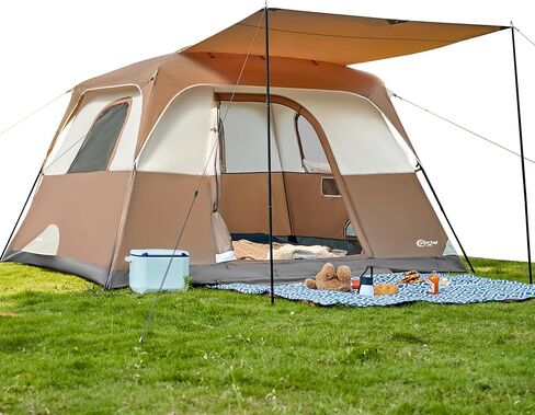 Portal Instant Cabin Tent 6/8/10 Person, Large Family Camping Tent with Rainfly in Kuwait