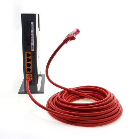 3m - CAT6a - Network cable red - 5 pieces CAT 6a S-FTP double shielded PIMF 500MHz halogen free patch cable compatible with CAT5 CAT6 CAT7 CAT8 10GBASE-T - 10000 Mbps for switch, router, modem in Kuwait