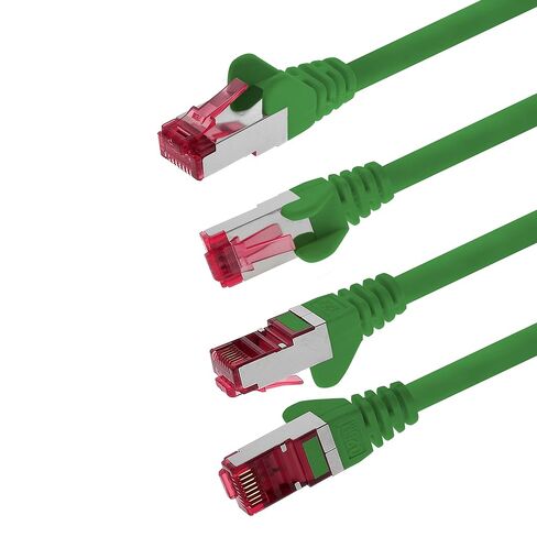5m - CAT6a - Network cable green - 5 pieces CAT 6a S-FTP double shielded PIMF 500MHz halogen free patch cable compatible with CAT5 CAT6 CAT7 CAT8 10GBASE-T - 10000 Mbps for switch, router, modem in Kuwait