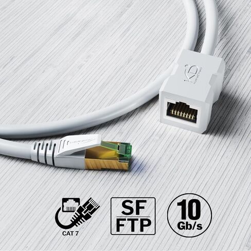 KabelDirekt – Ethernet Extension Cable 10Gbps – 1ft, White in Kuwait