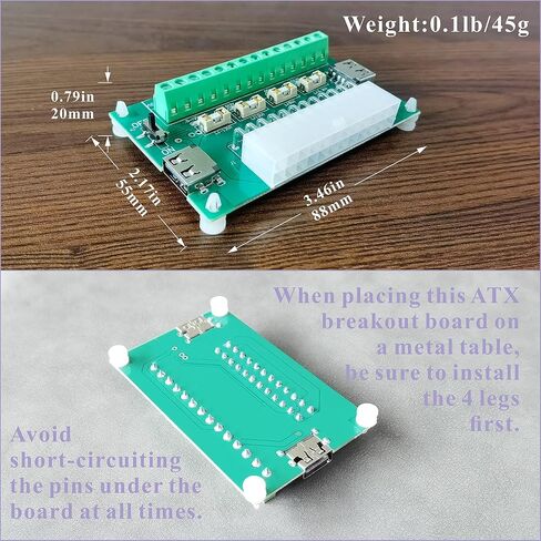 PSU ATX Breakout Board Benchtop 12V 5V 3.3V DIY Power Splitter with Fuses in Kuwait