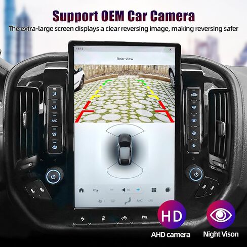 Upgrade AuCar 15.6 Inch Android 13 Car Radio for GMC Sierra Chevrolet Silverado 2015-2019 Head Unit (Only OEM 7" Screen) Wireless Carplay GPS Navigation Multimedia Player (Piano Black) in Kuwait