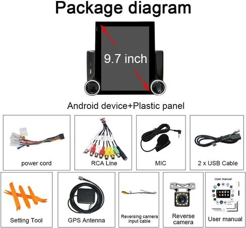 Android 15 8-core Car Stereo for Honda Odyssey 2005-2010 9.7'' Touchscreen in Kuwait