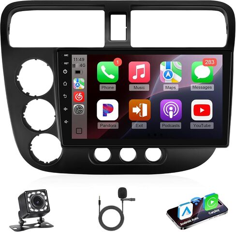 Naifay Double Din Linux Radio for Honda Civic 2001 2002 2003 2004 2005 in Kuwait