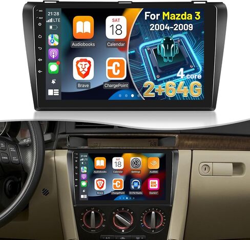 [4G+64G] 9 inch Screen Radio for Mazda 3 2004-2009 Android Car Stereo in Kuwait