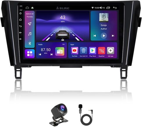 4+64GB Android 15 Car Stereo Radio for Nissan Rogue X-Trail 2014-2018 in Kuwait