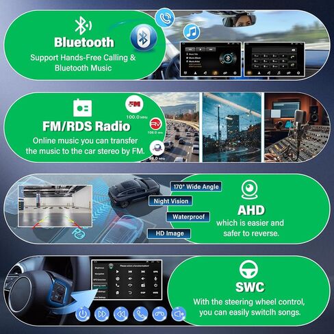 2+32G Car Stereo with CarPlay Android Auto Fit for Jeep Wrangler 2007-2017, 7inch car Radio for Dodge Ram 2009-2012 Chrysler 300 2005-2010 with Bluetooth Backup Camera in Kuwait