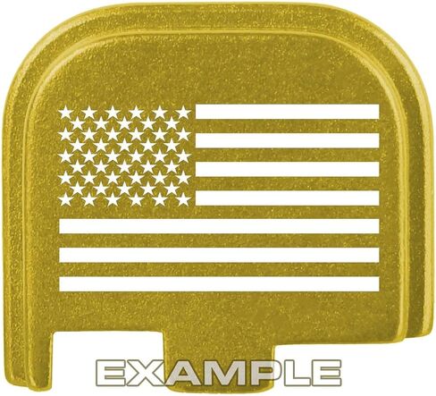 NDZ Performance Slide Cover Back Plate Compatible with Glock 43 43X 48, Aluminum, Made in USA with Color Filled Laser Engraved Images - Choose Image & Color in Kuwait