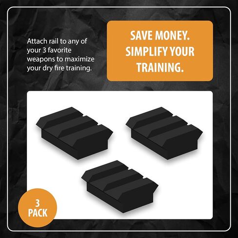 Picatinny Rail Adapter 3-Pack for Mantis X Dry Fire & Holster Draw Training in Kuwait