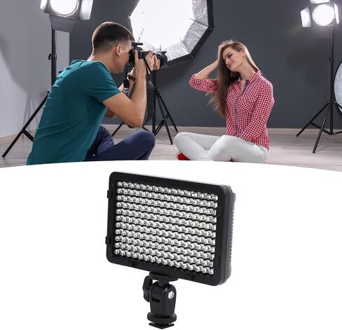 Diyeeni LED Video Light for Camera, 176 LED Photography Lighting Fill Lamp Portable Dimmable Video Light with Battery, Mini Rechargeable OnCamera Photo Panel for DSLR Camcorder Vlog in Kuwait