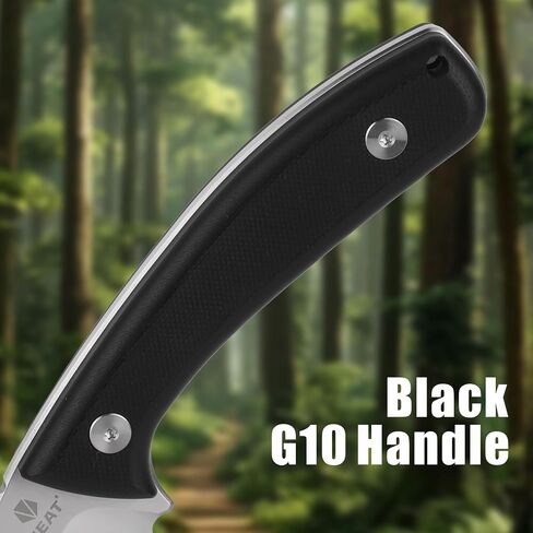 REAT Fixed Blade Knife with Kydex Sheath, 3.5" D2 Steel Blade with Full Tang Design,Ergonomic G10 Handle,EDC Sharp Hunting Knife for Camping,Survival,Bushcraft,Hiking,Gifts for Men,Women in Kuwait