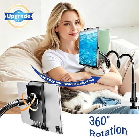 Tablet Kindle Holder Stand 30in Flexible Long Arm Clamp Mount Adjustable for Bed Reading Sofa Desk Fits Phone 4.7''-11'' Tablet Devices in Kuwait