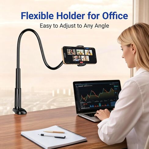 Tablet Kindle Holder Stand 30in Flexible Long Arm Clamp Mount Adjustable for Bed Reading Sofa Desk Fits Phone 4.7''-11'' Tablet Devices in Kuwait