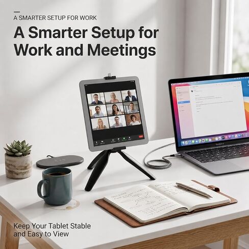Full Metal Tablet Tripod Holder, Adjustable iPad Mount in Kuwait