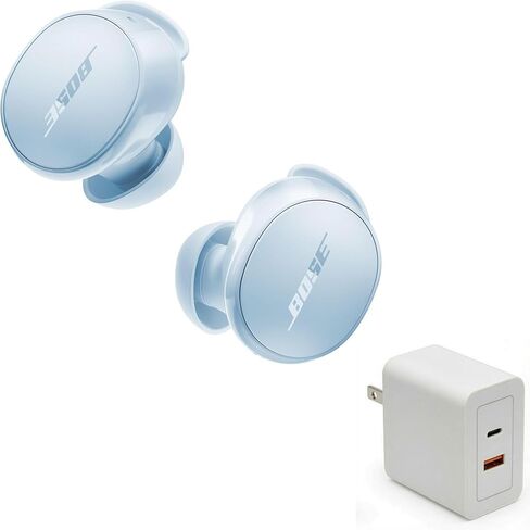 Bose QuietComfort Earbuds Bundle with Fast Charger - True Wireless Bluetooth Earbuds with Active Noise Cancellation and Mic, USB-C Charging, IPX4 Rating, Up to 8.5 Hours of Playtime, (Twilight Blue) in Kuwait