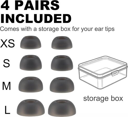Replacement Ear Tips for JBL Vibe Buds 2 Earbuds, 4 Pairs, XS/S/M/L in Kuwait