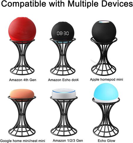 Smart Speaker Table Stand for Echo Dot 5nd/4rd/3th/2th Gen,Echo 4th/ 3rd/2th Gen, Echo Glow, Apple Homepod Mini and Google HomeMini/Nest-Mini, Desktop Holder Protect Smart Speaker in Saudi Arabia
