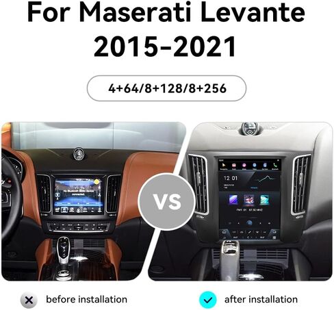 Car Radio GPS Player for Maserati Levante 2014-2020 Android 13.0 Head Unit Navigation 10.4 Inch Tesla Style Car Stereo Carplay Android Auto Bluetooth WiFi Support DSP 4G (8-128GB) in Kuwait