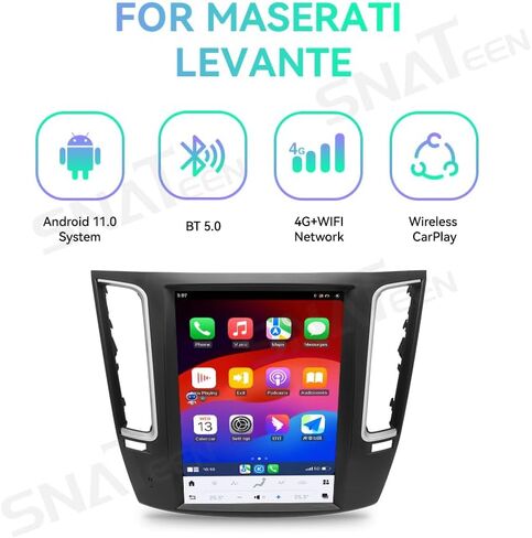 Car Radio GPS Player for Maserati Levante 2014-2020 Android 13.0 Head Unit Navigation 10.4 Inch Tesla Style Car Stereo Carplay Android Auto Bluetooth WiFi Support DSP 4G (8-128GB) in Kuwait