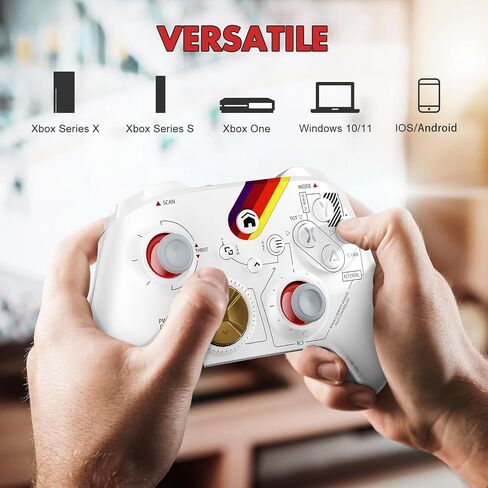 Dinosoo Wireless Controller for Xbox One Series X/S PC, Bluetooth Dual Vibration TURBO Function 3.5mm Headphone Jack Macro Function - Starfield in Kuwait