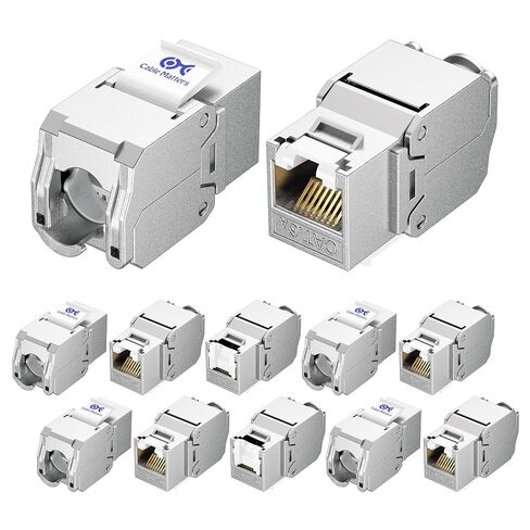 Cable Matters [UL Listed] 10Gbps 12-Pack Shielded Cat6A Keystone Jack in Kuwait