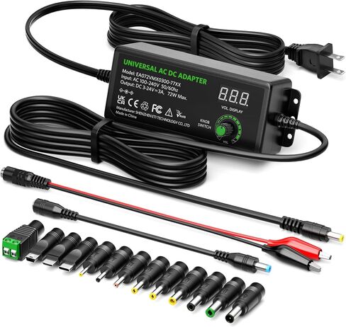 3V~24V Universal Power Supply Adjustable AC Adapter DC 5V 9V 12V 14V 20V 3A in Kuwait