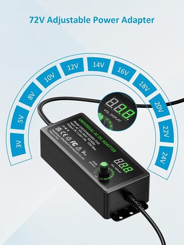 3V~24V Universal Power Supply Adjustable AC Adapter DC 5V 9V 12V 14V 20V 3A in Kuwait