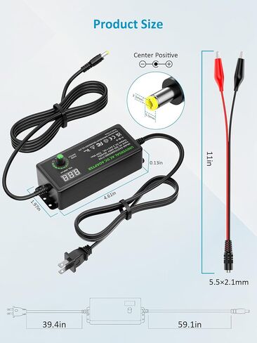 3V~24V Universal Power Supply Adjustable AC Adapter DC 5V 9V 12V 14V 20V 3A in Kuwait