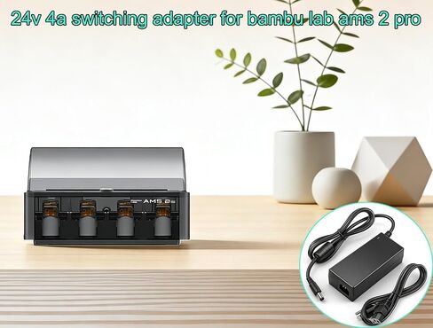 24v 4a Switching Adapter for Bambu lab AMS 2 Pro Automatic Material System Compatible with Honor ADS-96HLA-19-1 24096E 96W 24VDC 24.0 Volts Power Supply Cord Charger - AMS 2 pro Power Supply in Saudi Arabia