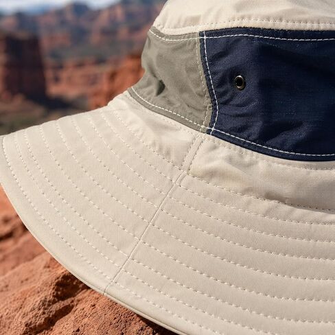 Unisex Waterproof Bucket Hat with Chin Strap UPF 50+ Two-Tone Quick Dry Safari Hat, Packable Sun Hat & Fishing Hats for Men Women Creamy White in Saudi Arabia