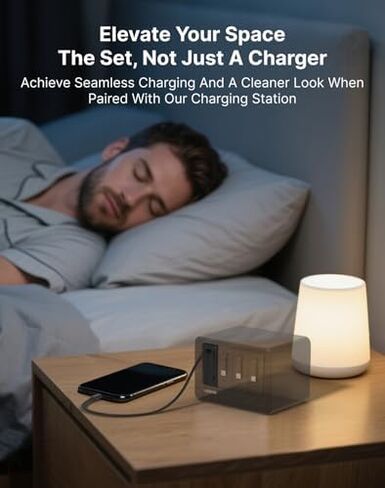 Gitryin 4 65W Type-C Retractable Wall Chargers and 1 Power Strip, 12-in-1 Modular Charging Station in Kuwait
