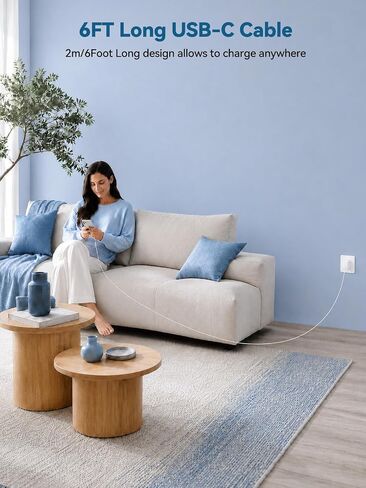 60W for Samsung Charger, Super USB C Fast Android Phone Charger 2Pack Cords in Kuwait