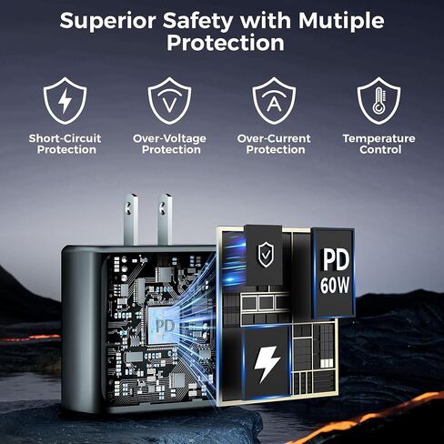 60W Samsung Charger, 2Pack Super Fast Type C Android Phone Charger USBC 6FT in Kuwait