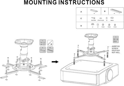 Amer Universal Projector Extension Arms (Mount Points up to 15.7" Max) in Saudi Arabia