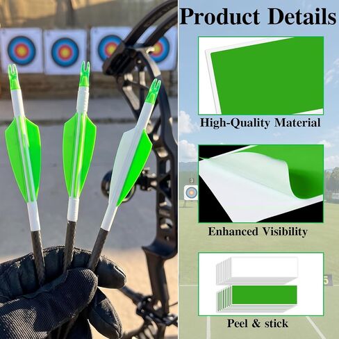 50 Pcs Archery Arrow Wraps 4"x1.1" Waterproof Arrow Decorative Labels in Saudi Arabia