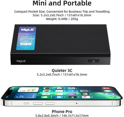 MeLE Quieter3C Fanless Mini PC N5100 8GB 128GB in Kuwait