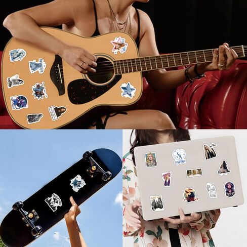 60pcs Singer Romantic Aesthetics Retro Funny Stickers Pop Kawaii Pack | Vsco Funny Cool Deacls Graffiti Stickers Vinyl for Water Bottle Skateboard Luggage Laptop in Saudi Arabia
