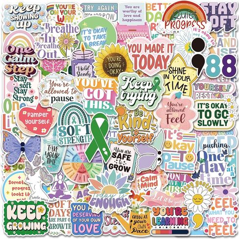 200PCS Mental Health Stickers, Positive Affirmation Vinyl Decals in Saudi Arabia