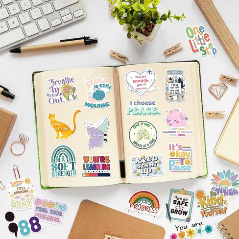200PCS Mental Health Stickers, Positive Affirmation Vinyl Decals in Saudi Arabia